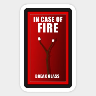 In case of fire Sticker